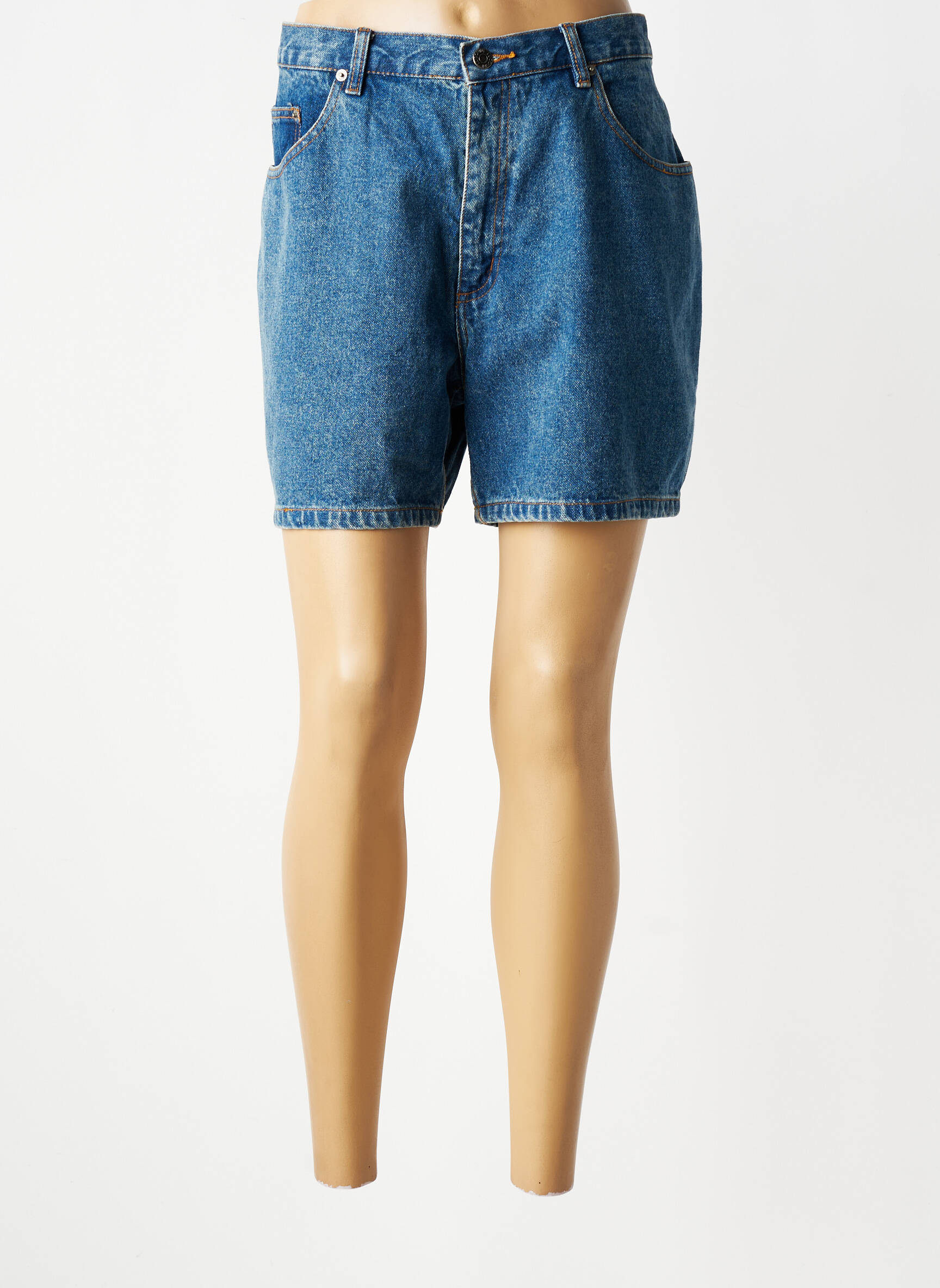 Short tissage denim taille normale bleu LUCKY femme