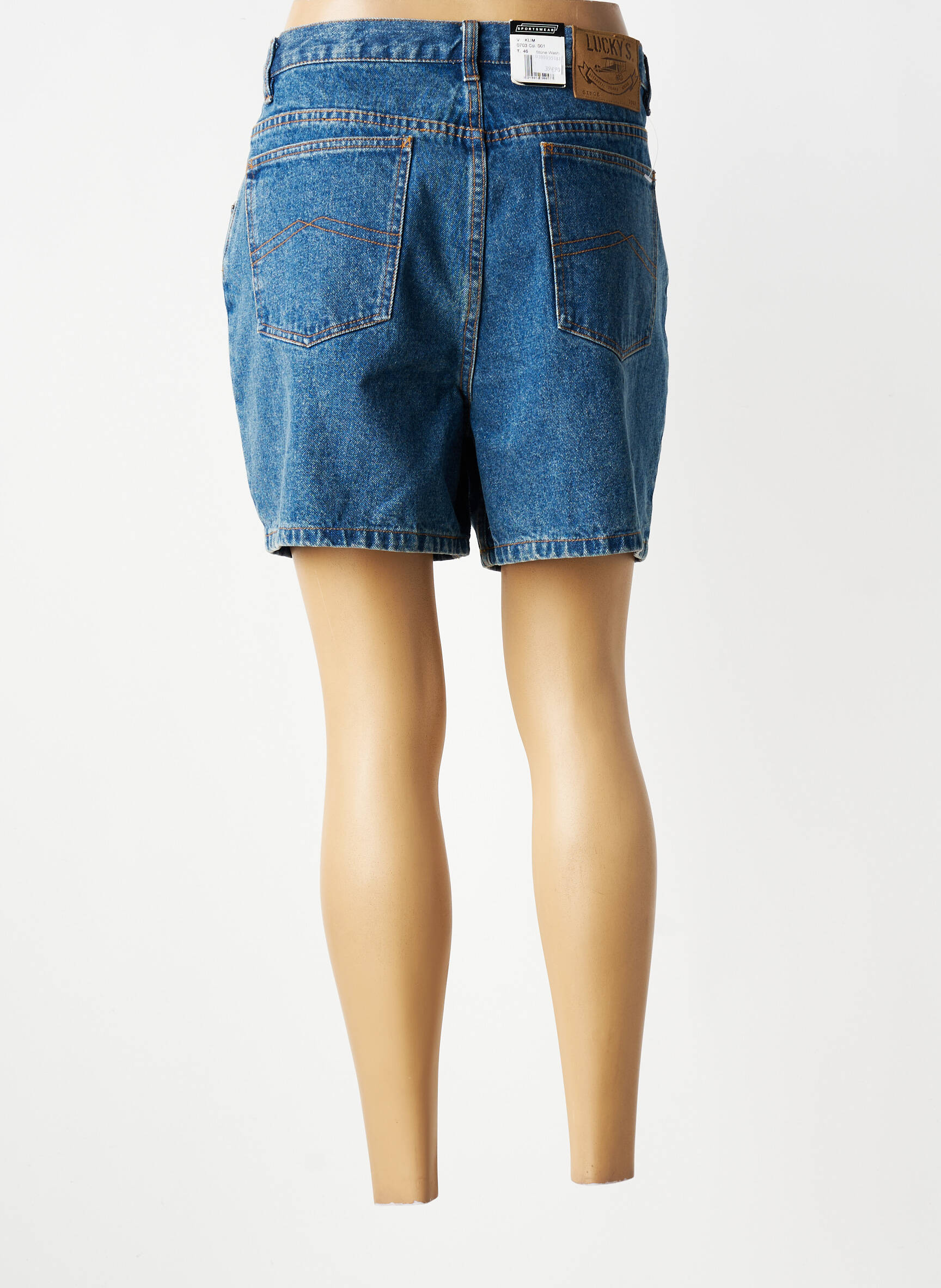 Short tissage denim taille normale bleu LUCKY femme