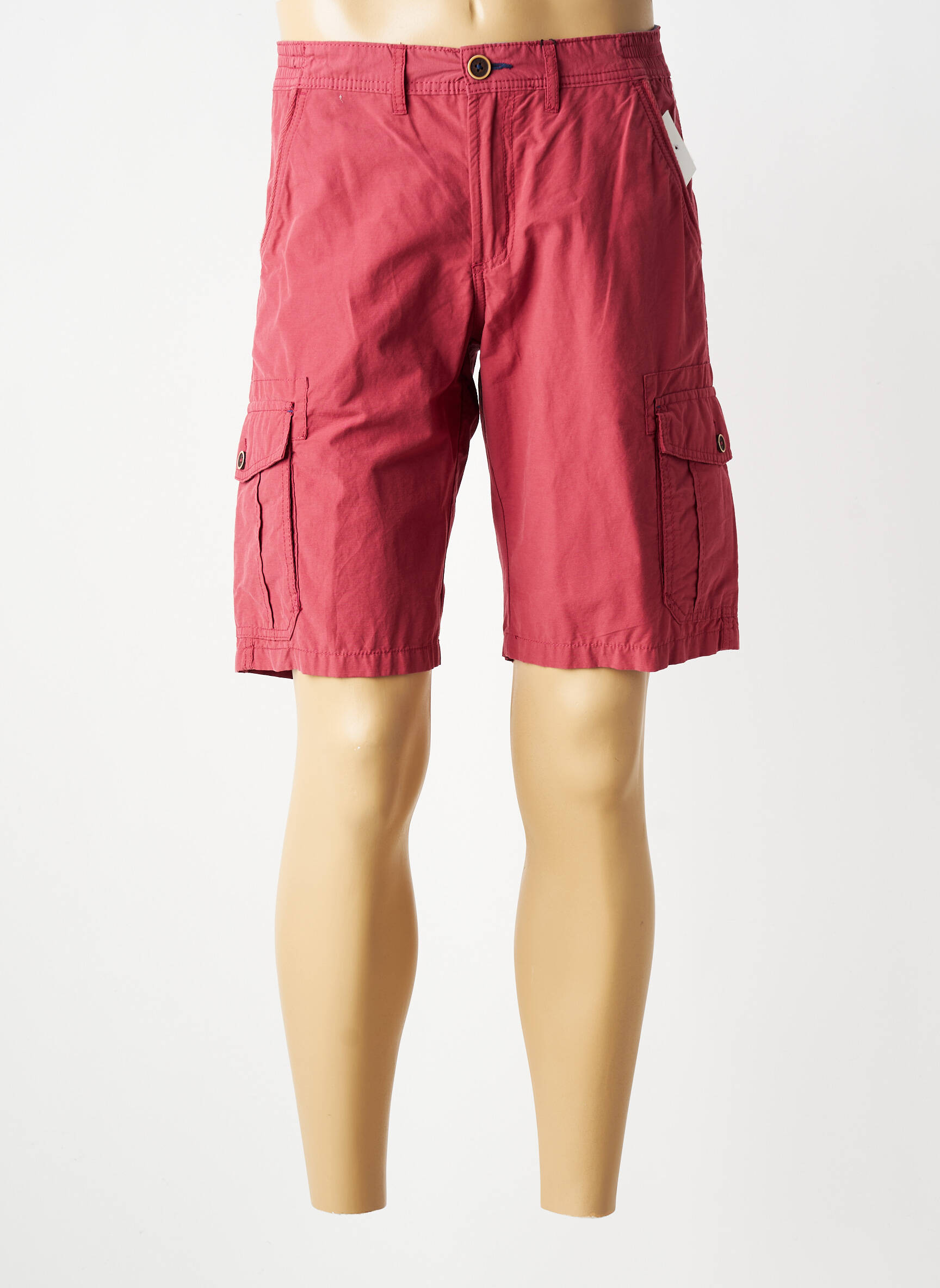 Bermuda tissage popeline taille normale rouge PETER COFOX homme
