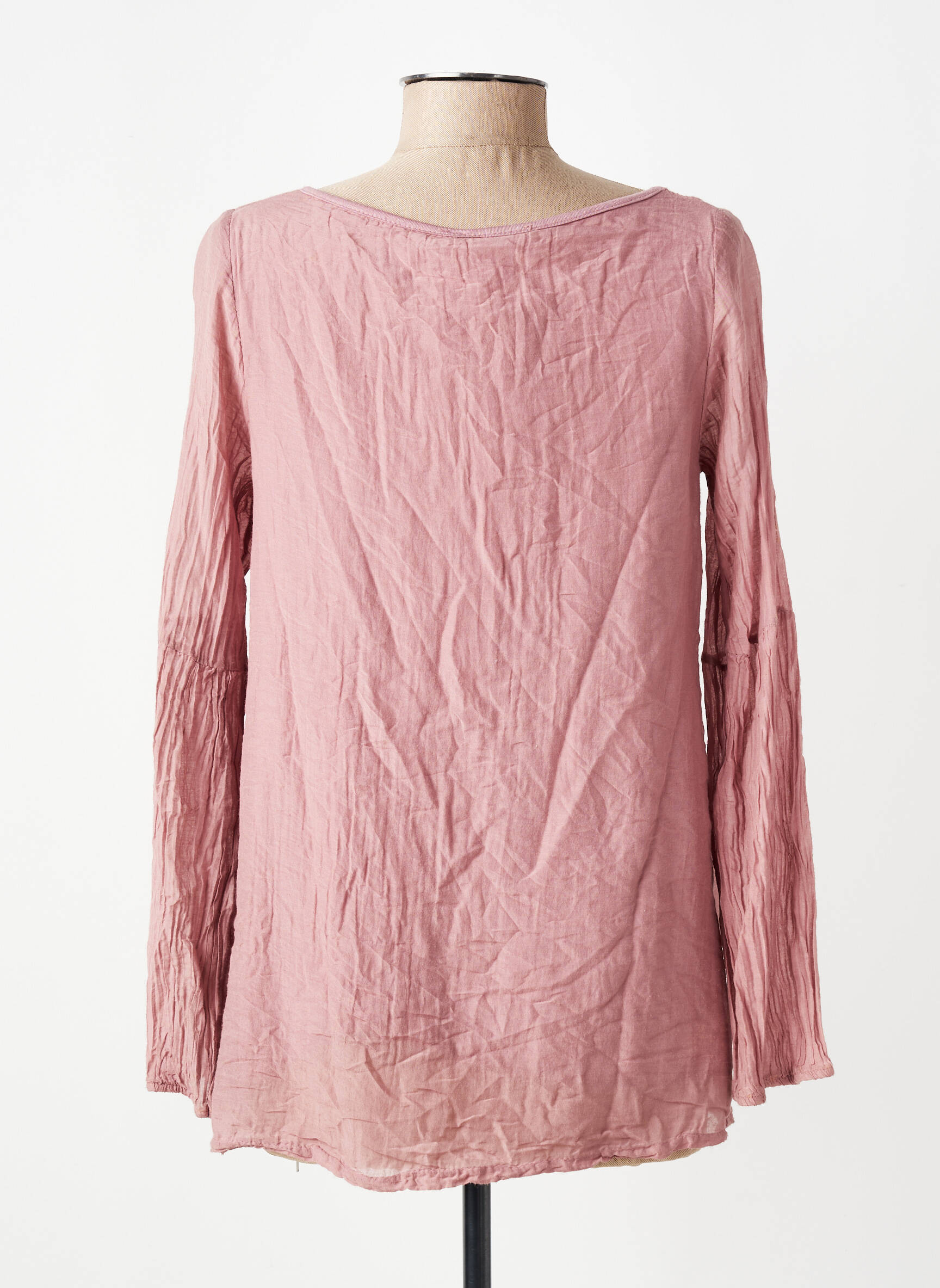 Top manches longues manches longues rose KALAÏS femme