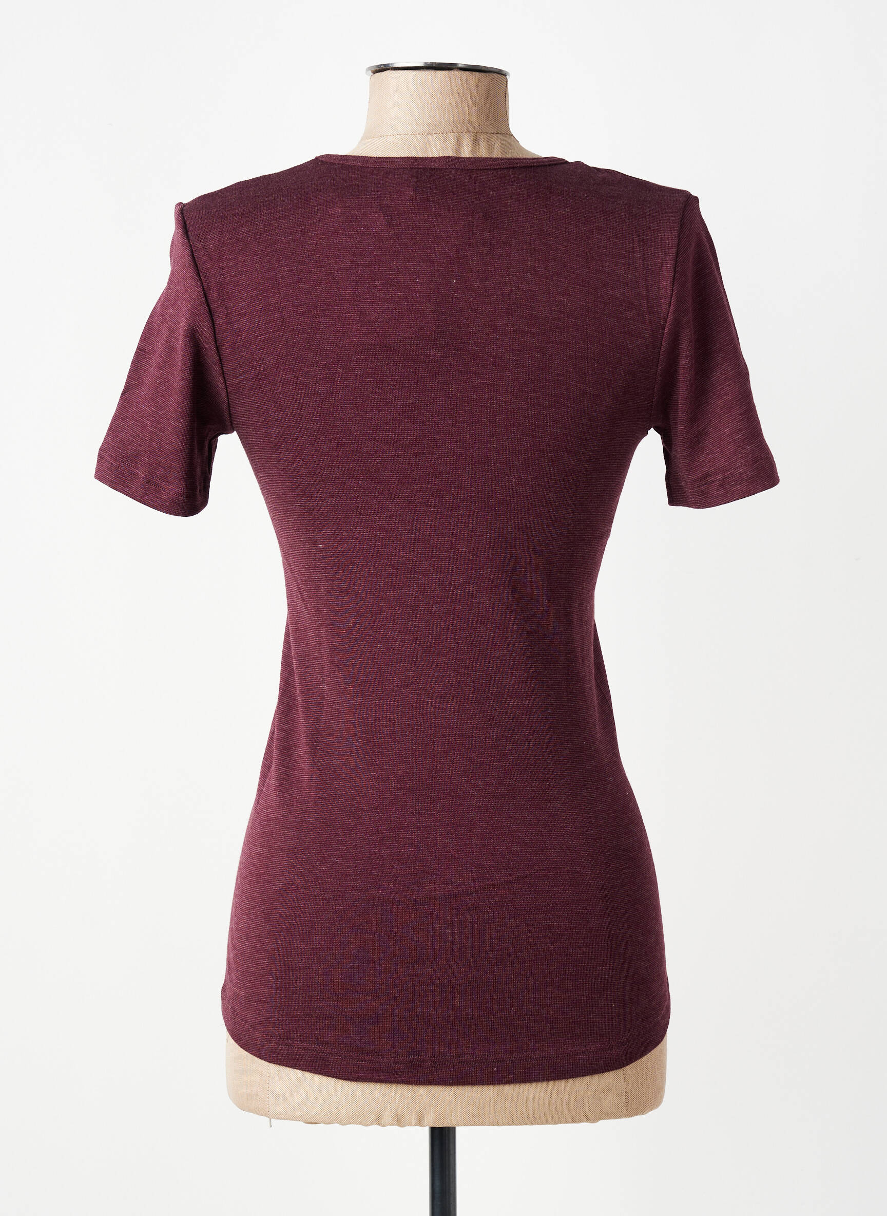 T-shirt coupe cintrée manches courtes violet CON-TA femme