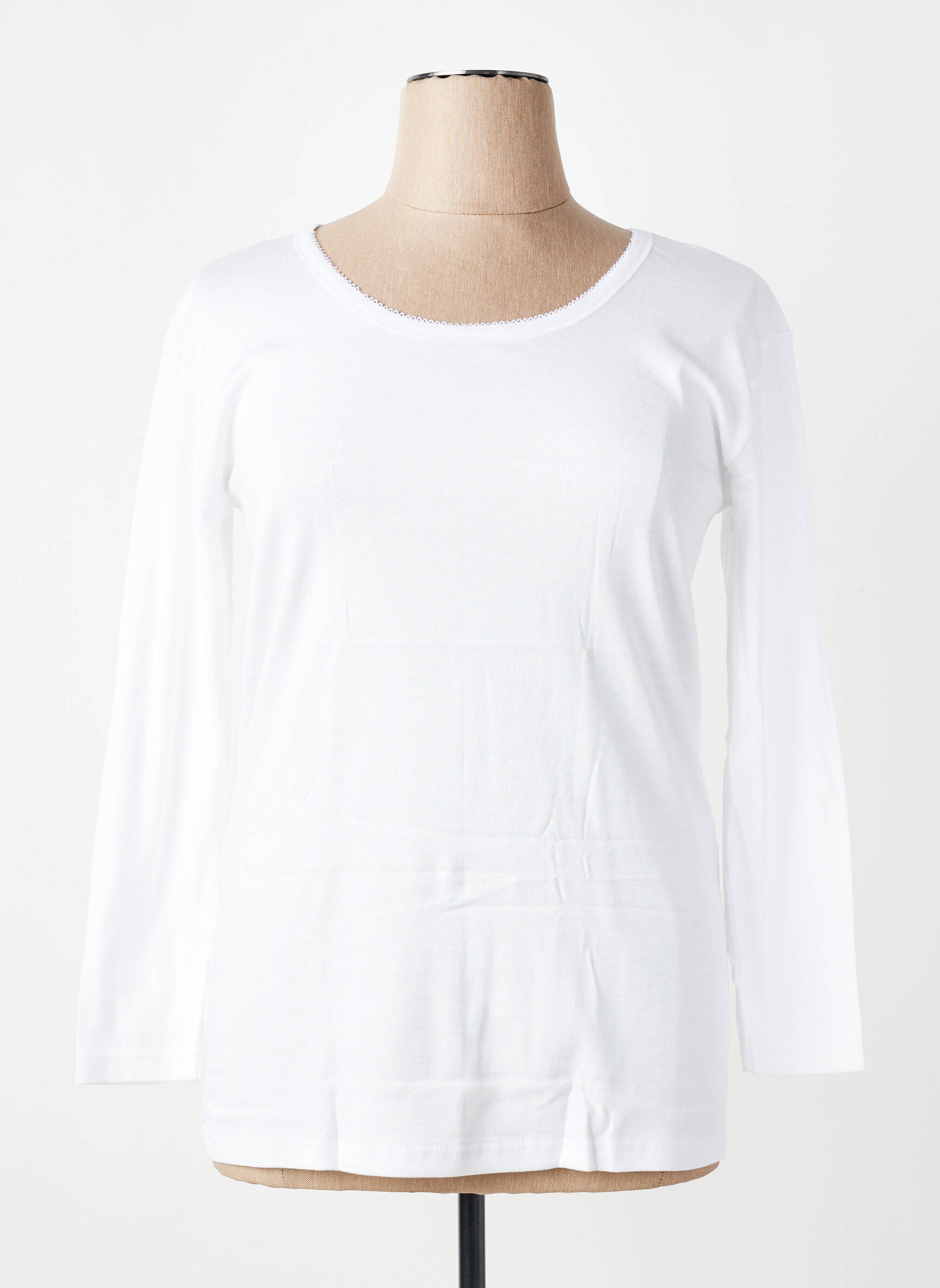 T-shirt manches longues manches longues blanc JET femme