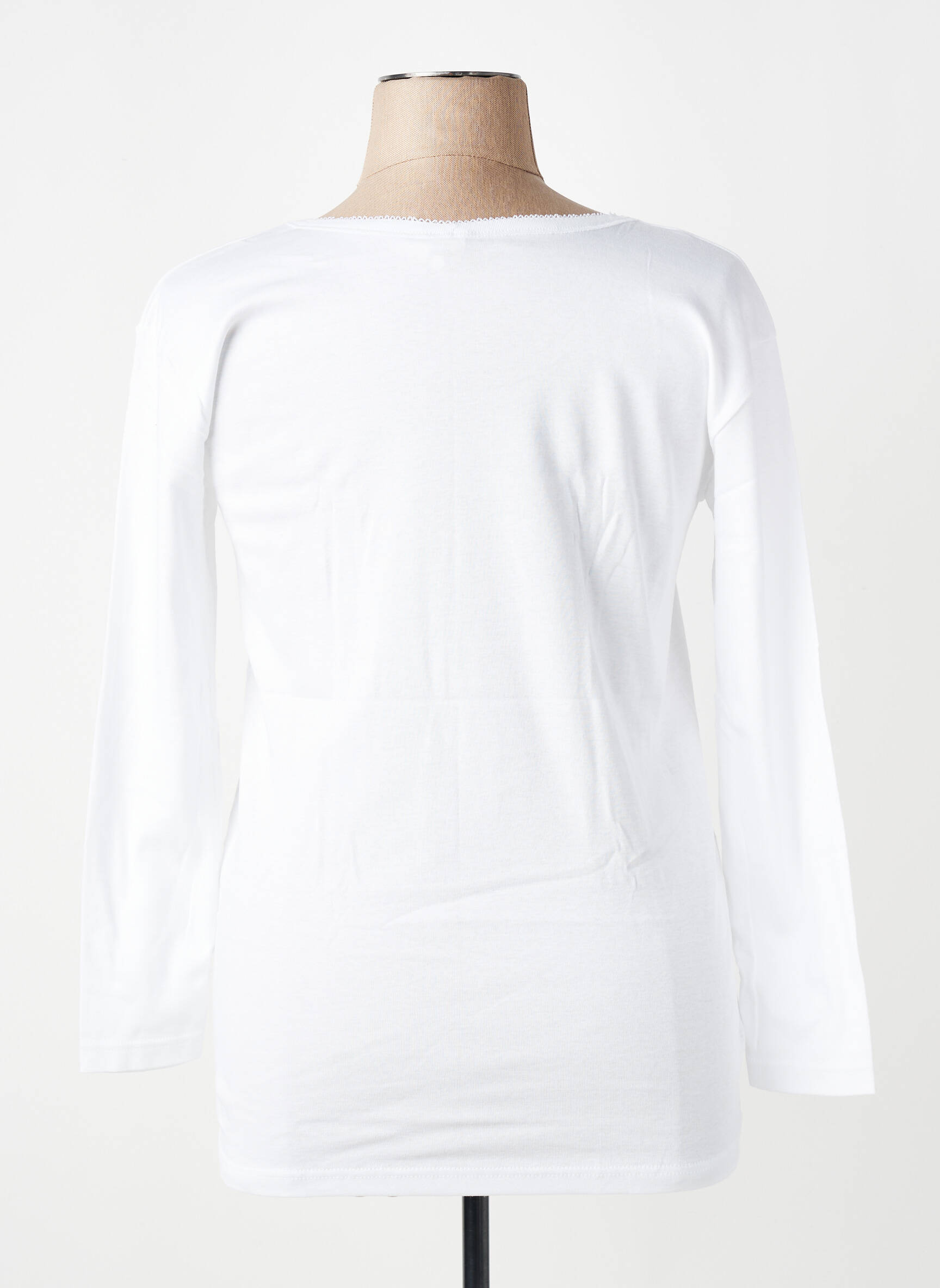 T-shirt manches longues manches longues blanc JET femme