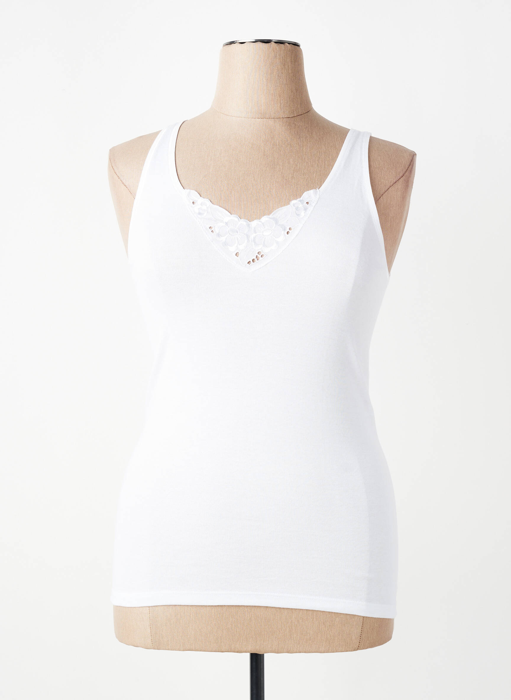 Top/caraco broderie blanc CON-TA femme