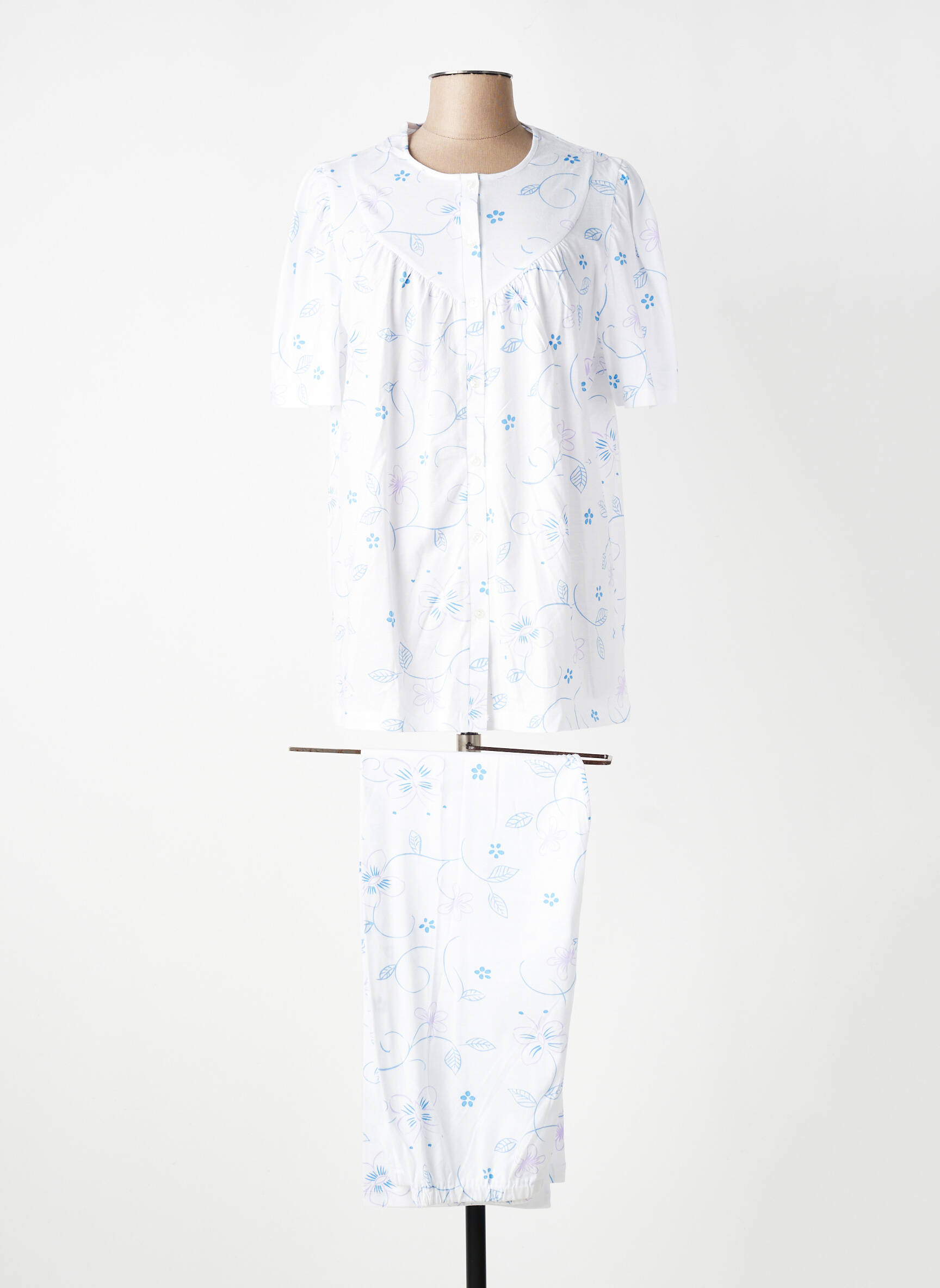 Pyjama manches courtes blanc TRIUMPH femme