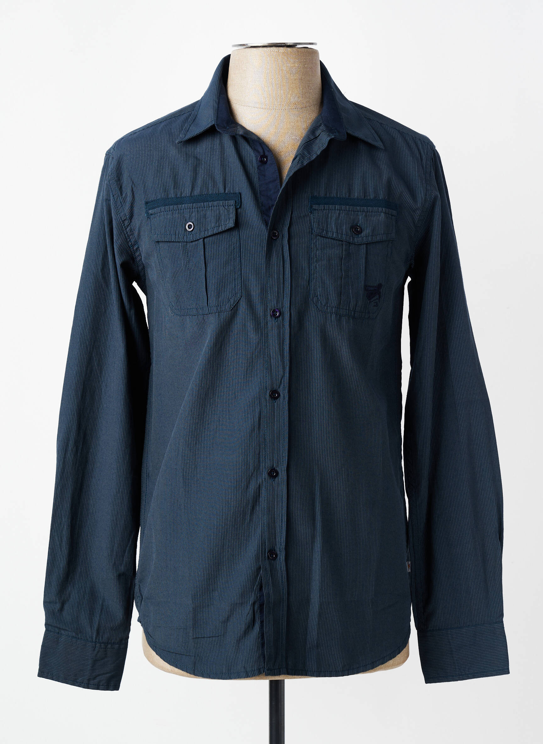 Chemise manches longues manches longues bleu CBK homme