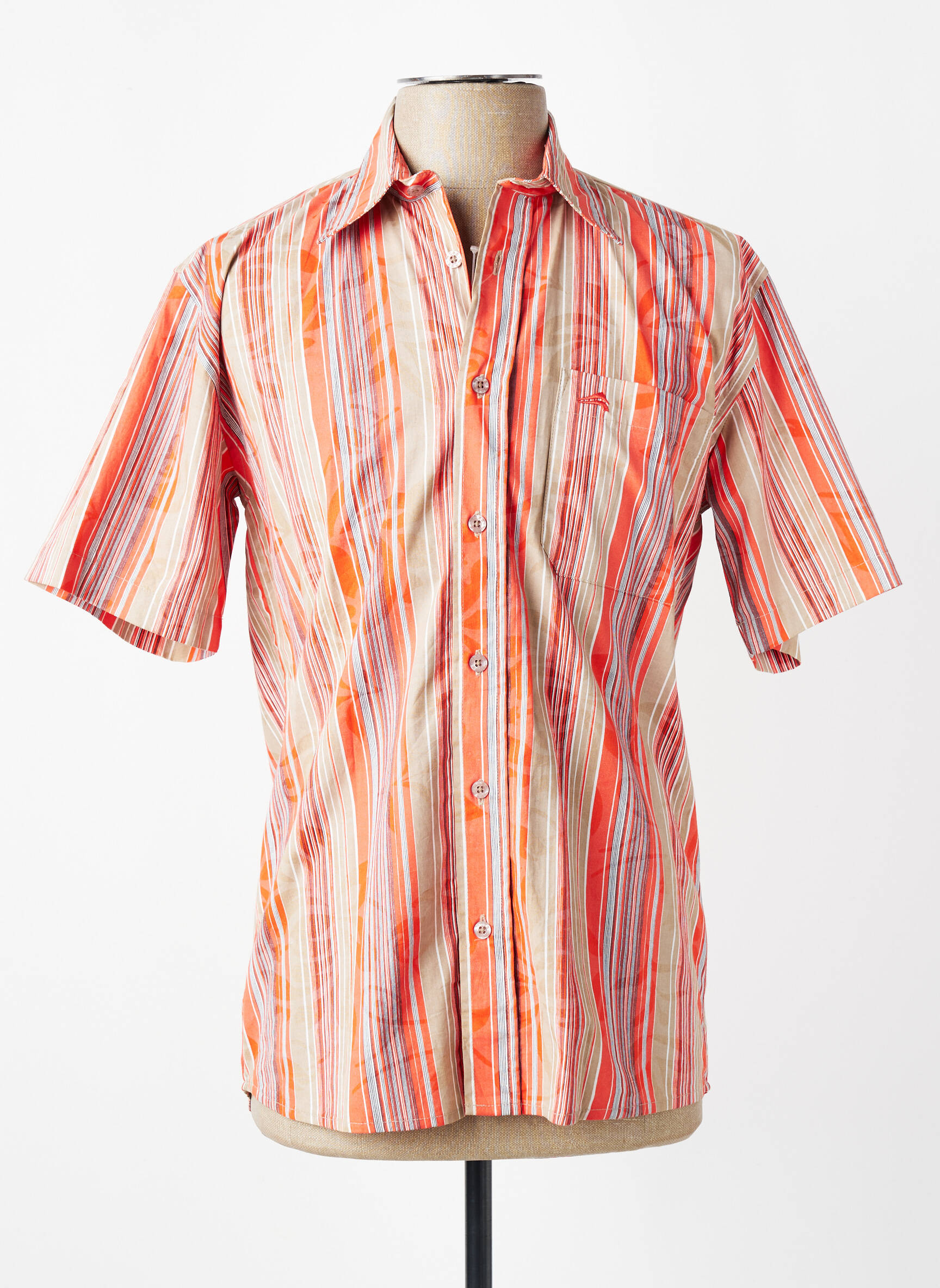 Chemise manches courtes coupe cintrée orange CBK homme