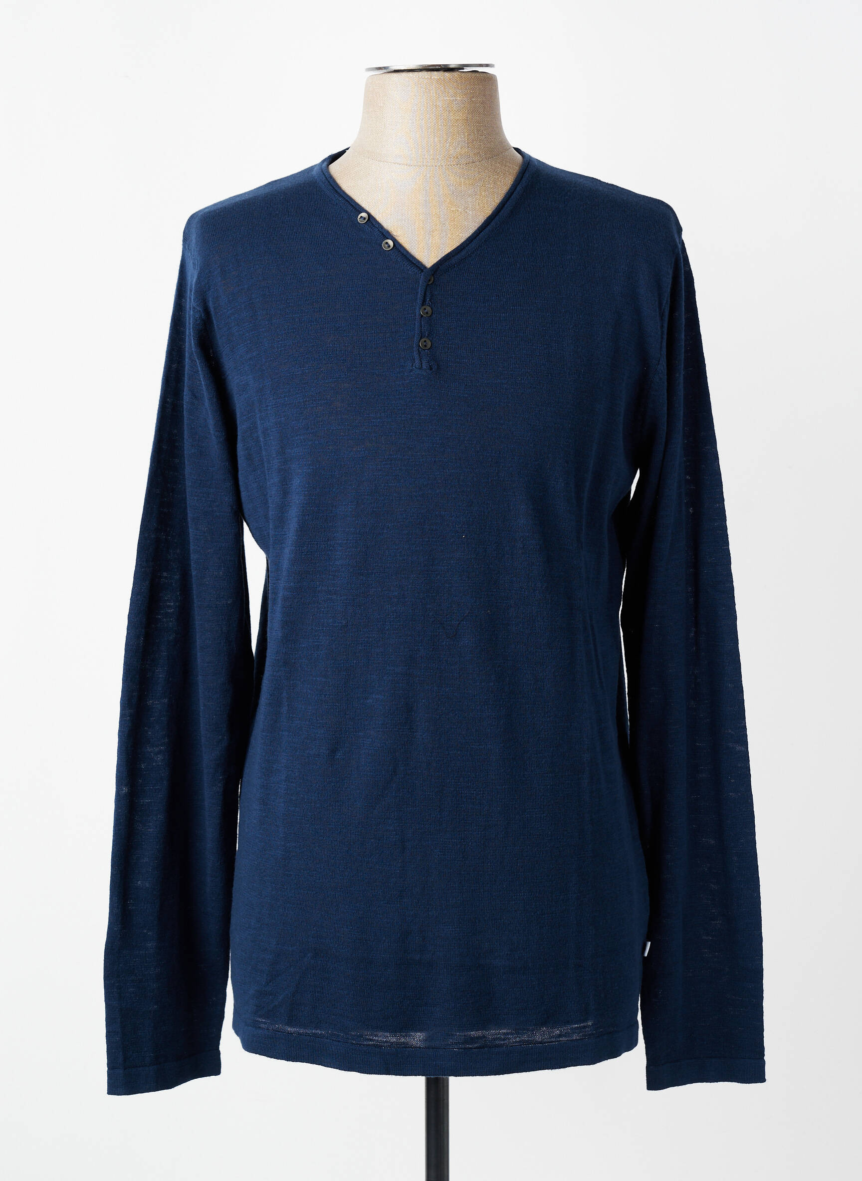 T-shirt coupe cintrée manches longues bleu CBK homme