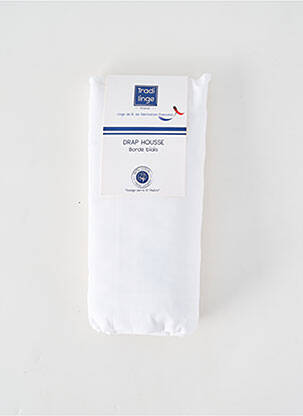 Parure de lit blanc TRADI LINGE unisexe