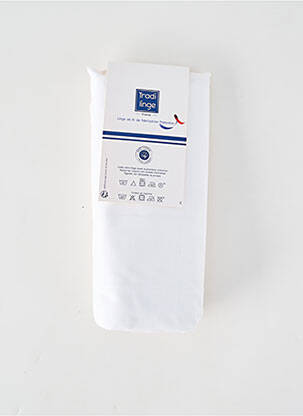 Parure de lit blanc TRADI LINGE unisexe