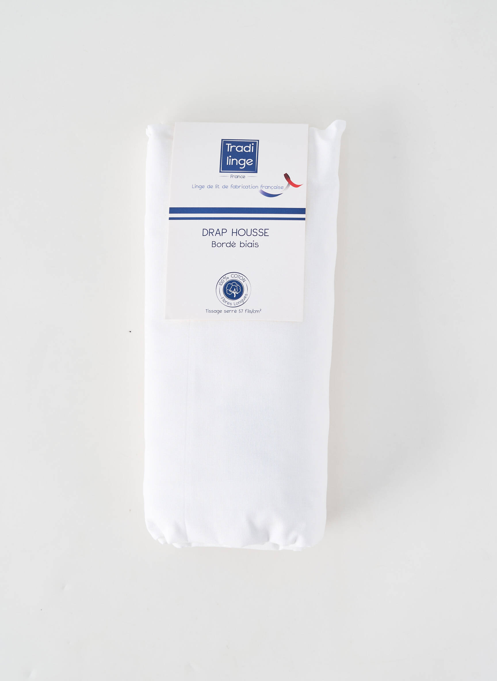 Parure de lit blanc TRADI LINGE unisexe