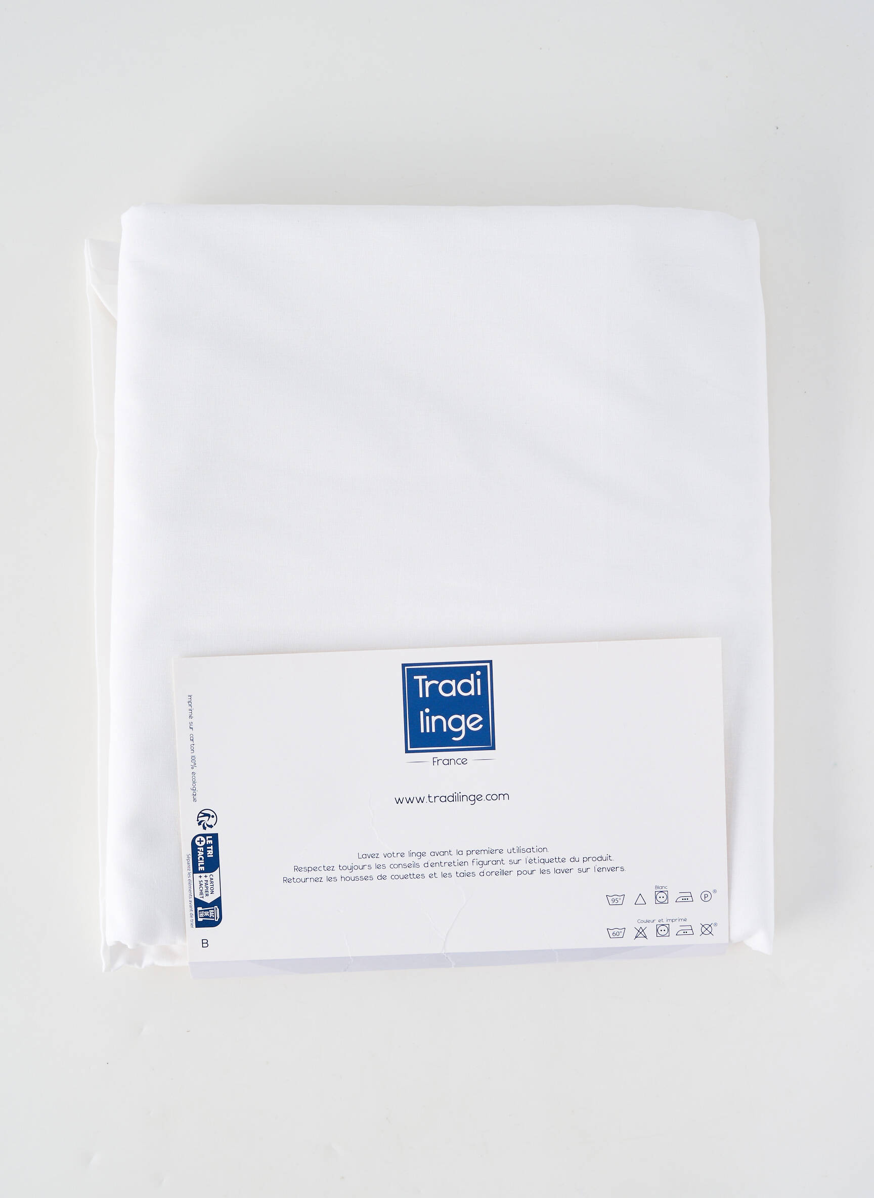 Parure de lit blanc TRADI LINGE femme