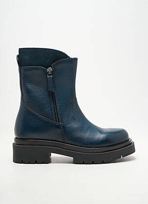 Bottines/boots matière lisse talon de 4 à 6cm bleu ALISA BIANCHINI femme