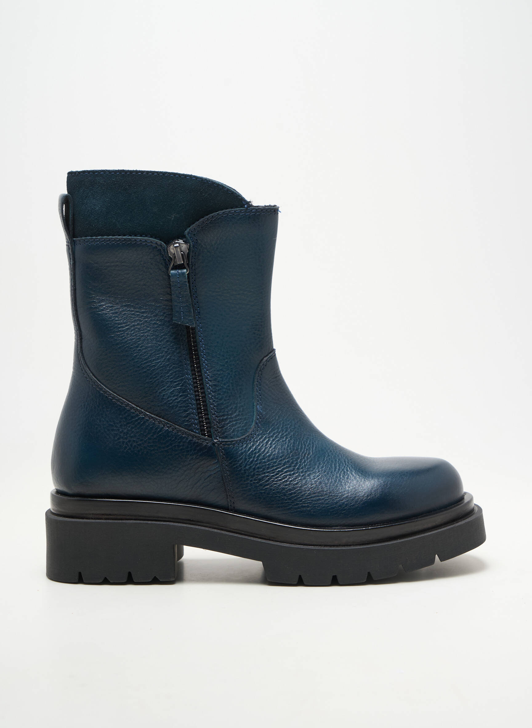 Bottines/boots matière lisse talon de 4 à 6cm bleu ALISA BIANCHINI femme