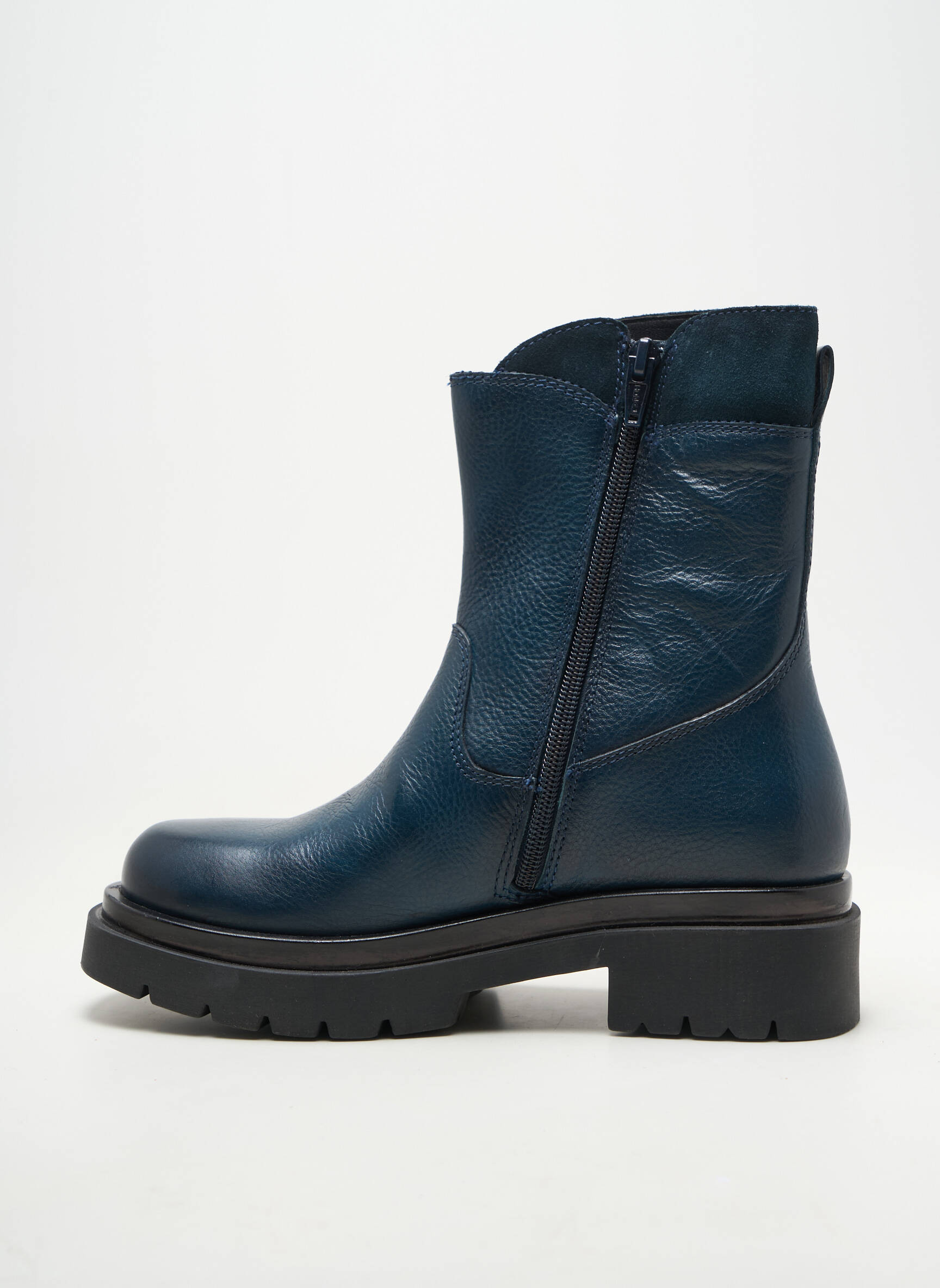 Bottines/boots matière lisse talon de 4 à 6cm bleu ALISA BIANCHINI femme