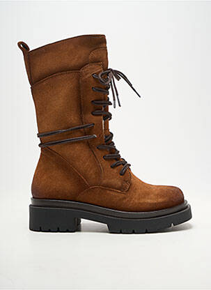 Bottes nubuck talon de 4 à 6cm marron ALISA BIANCHINI femme