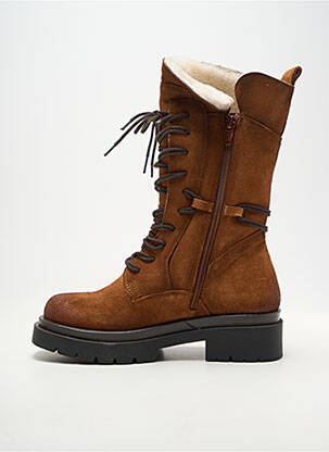 Bottes nubuck talon de 4 à 6cm marron ALISA BIANCHINI femme