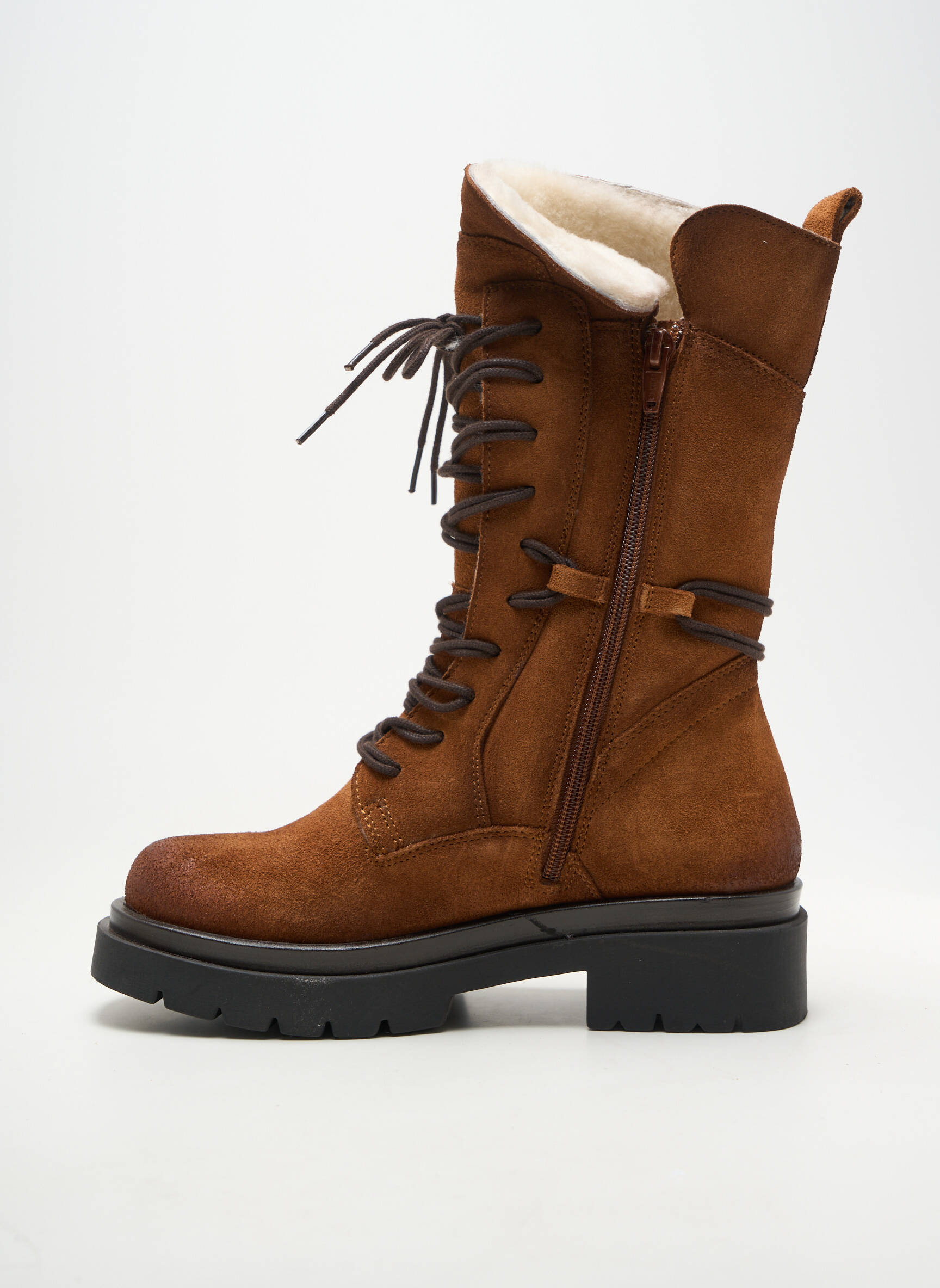 Bottes nubuck talon de 4 à 6cm marron ALISA BIANCHINI femme