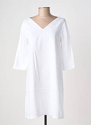 Robe courte manches 3/4 manches 3/4 blanc COUTURIST femme