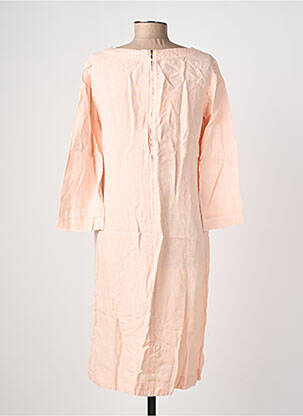 Robe mi-longue manches 3/4 manches 3/4 rose COUTURIST femme