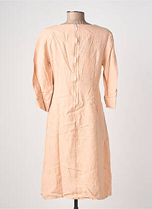 Robe mi-longue manches 3/4 manches 3/4 rose COUTURIST femme