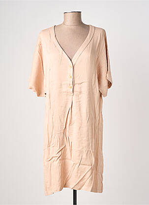 Robe mi-longue manches courtes manches courtes rose COUTURIST femme