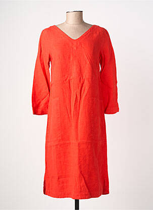 Robe mi-longue manches 3/4 manches 3/4 rouge COUTURIST femme
