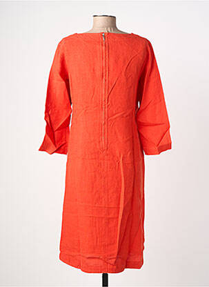 Robe mi-longue manches 3/4 manches 3/4 rouge COUTURIST femme