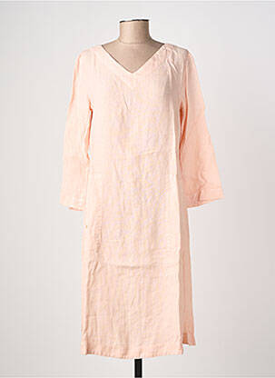 Robe mi-longue manches 3/4 manches 3/4 rose COUTURIST femme