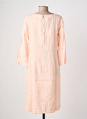 Robe mi-longue manches 3/4 manches 3/4 rose COUTURIST femme