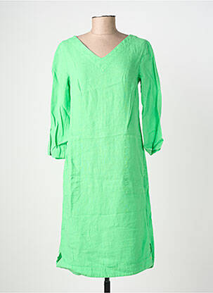 Robe mi-longue manches 3/4 manches 3/4 vert COUTURIST femme