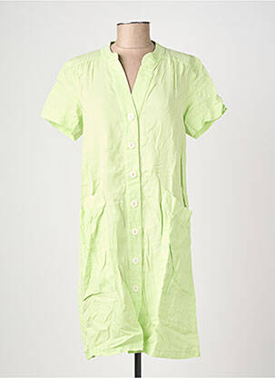 Robe mi-longue manches courtes manches courtes vert COUTURIST femme