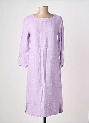 Robe mi-longue manches 3/4 manches 3/4 violet COUTURIST femme