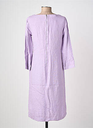 Robe mi-longue manches 3/4 manches 3/4 violet COUTURIST femme