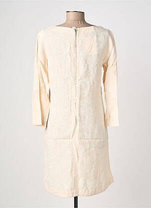 Robe courte manches 3/4 manches 3/4 beige COUTURIST femme
