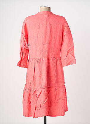 Robe mi-longue manches 3/4 manches 3/4 rose COUTURIST femme