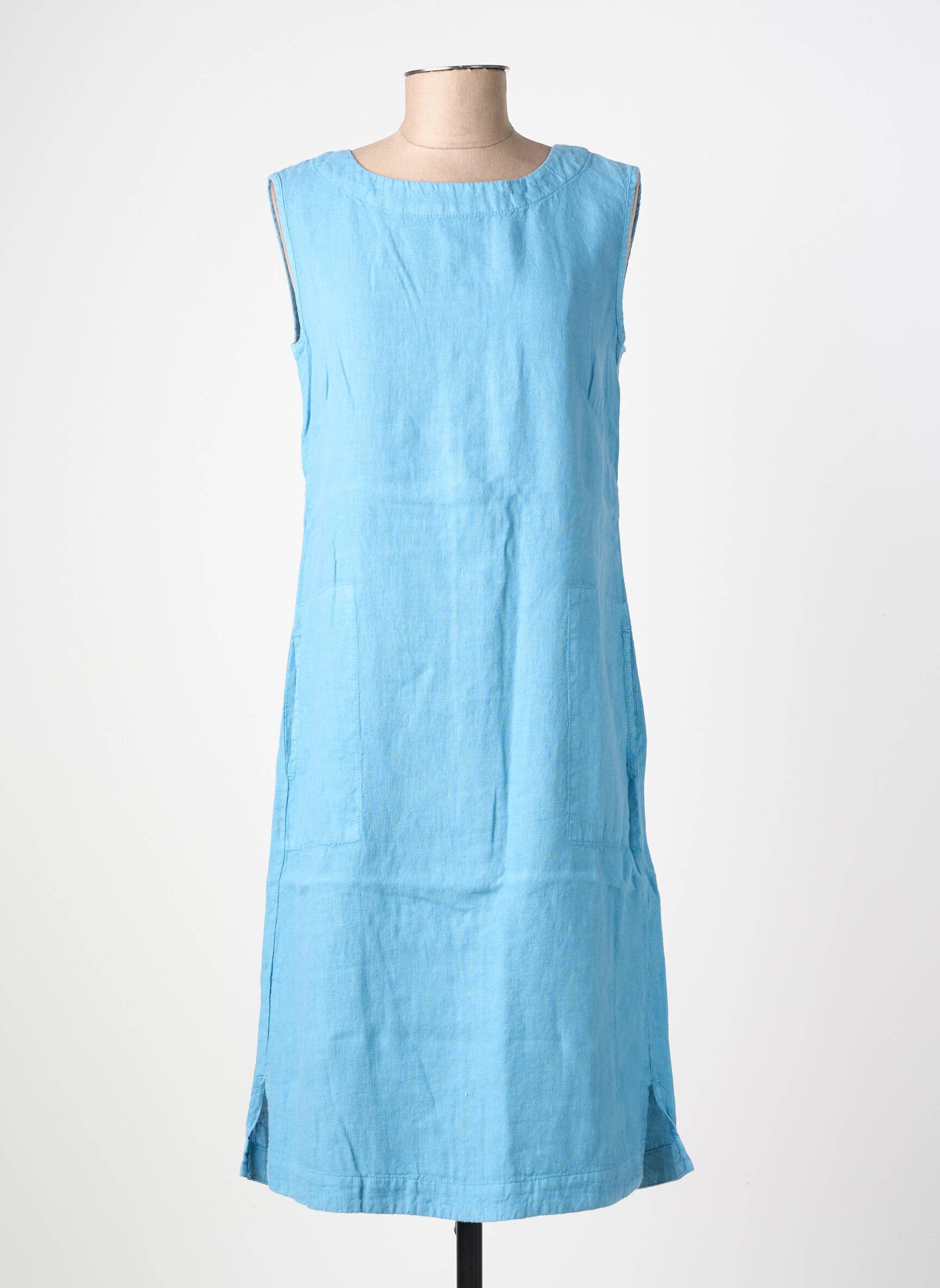 Robe mi-longue sans manche sans manche bleu COUTURIST femme