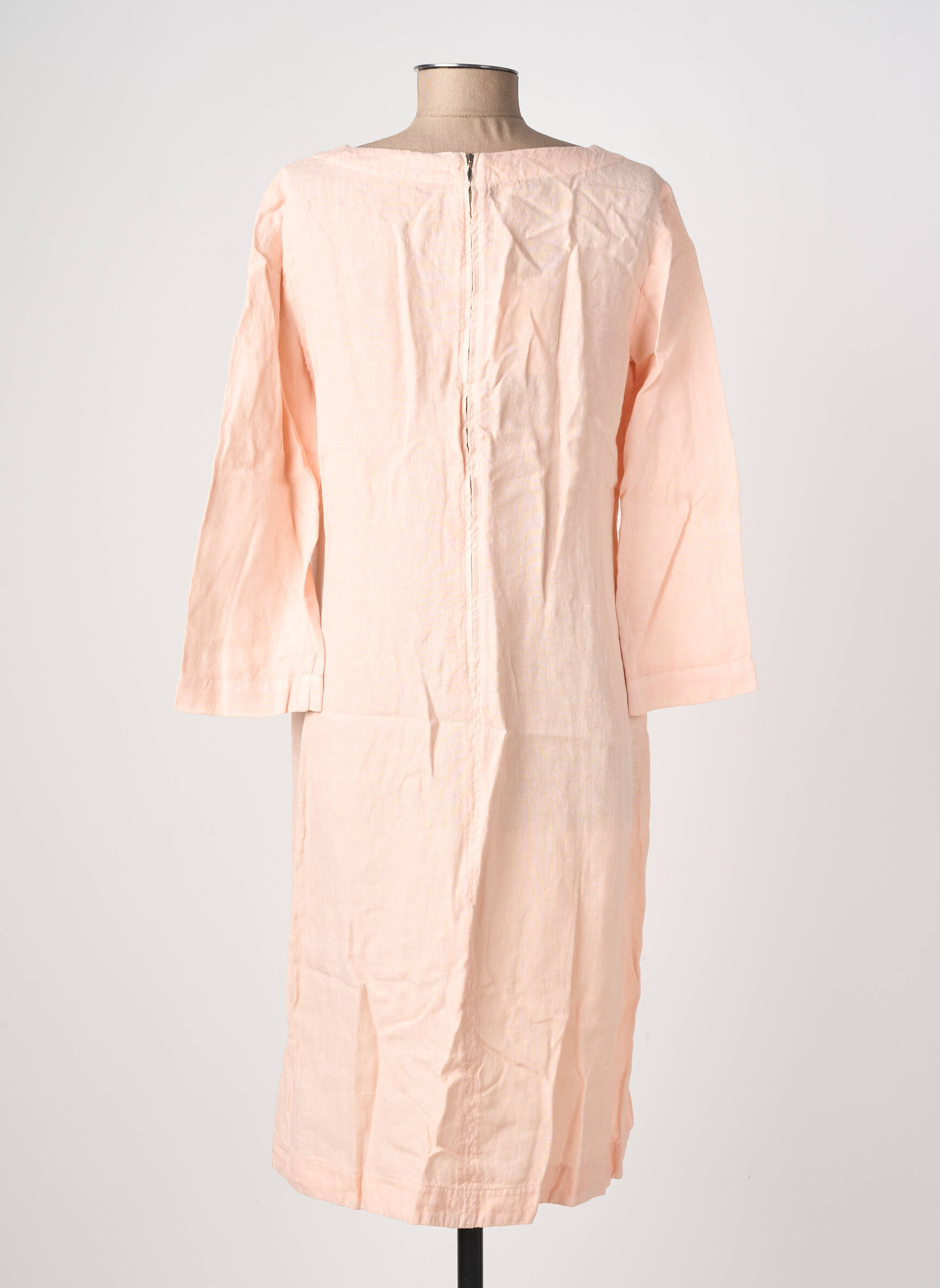 Robe mi-longue manches 3/4 manches 3/4 rose COUTURIST femme