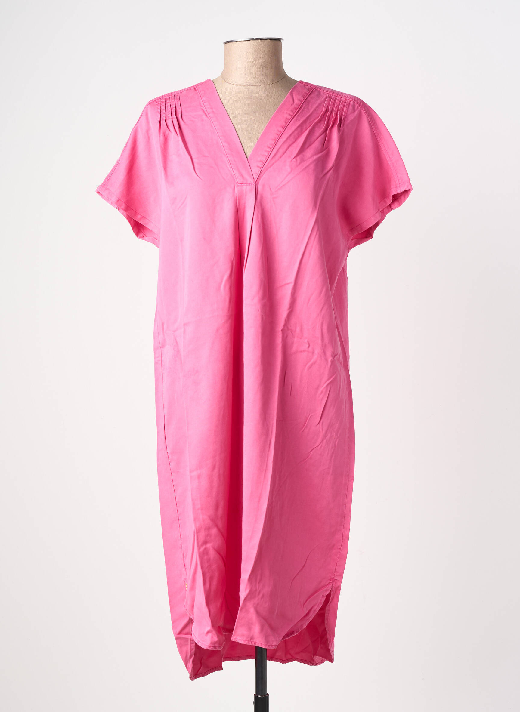 Robe mi-longue manches courtes manches courtes rose COUTURIST femme