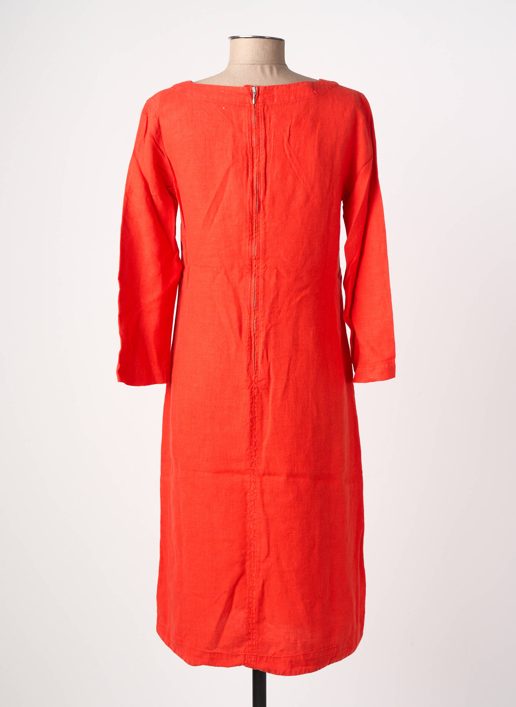 Robe mi-longue manches 3/4 manches 3/4 rouge COUTURIST femme