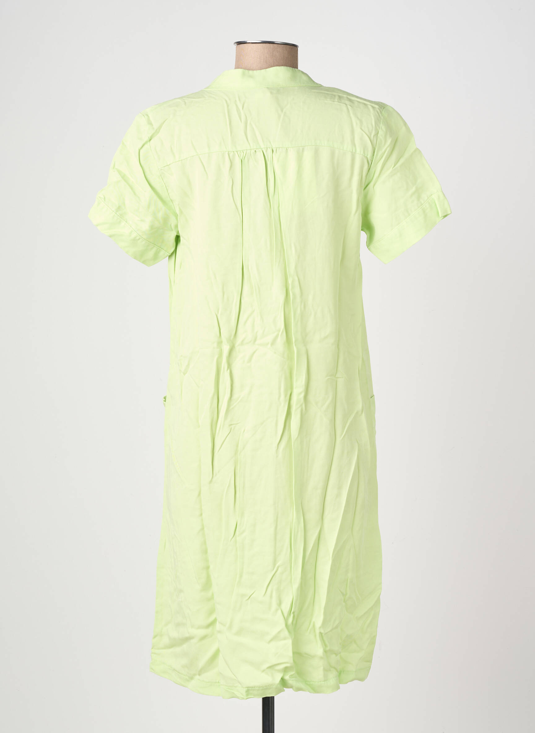 Robe mi-longue manches courtes manches courtes vert COUTURIST femme