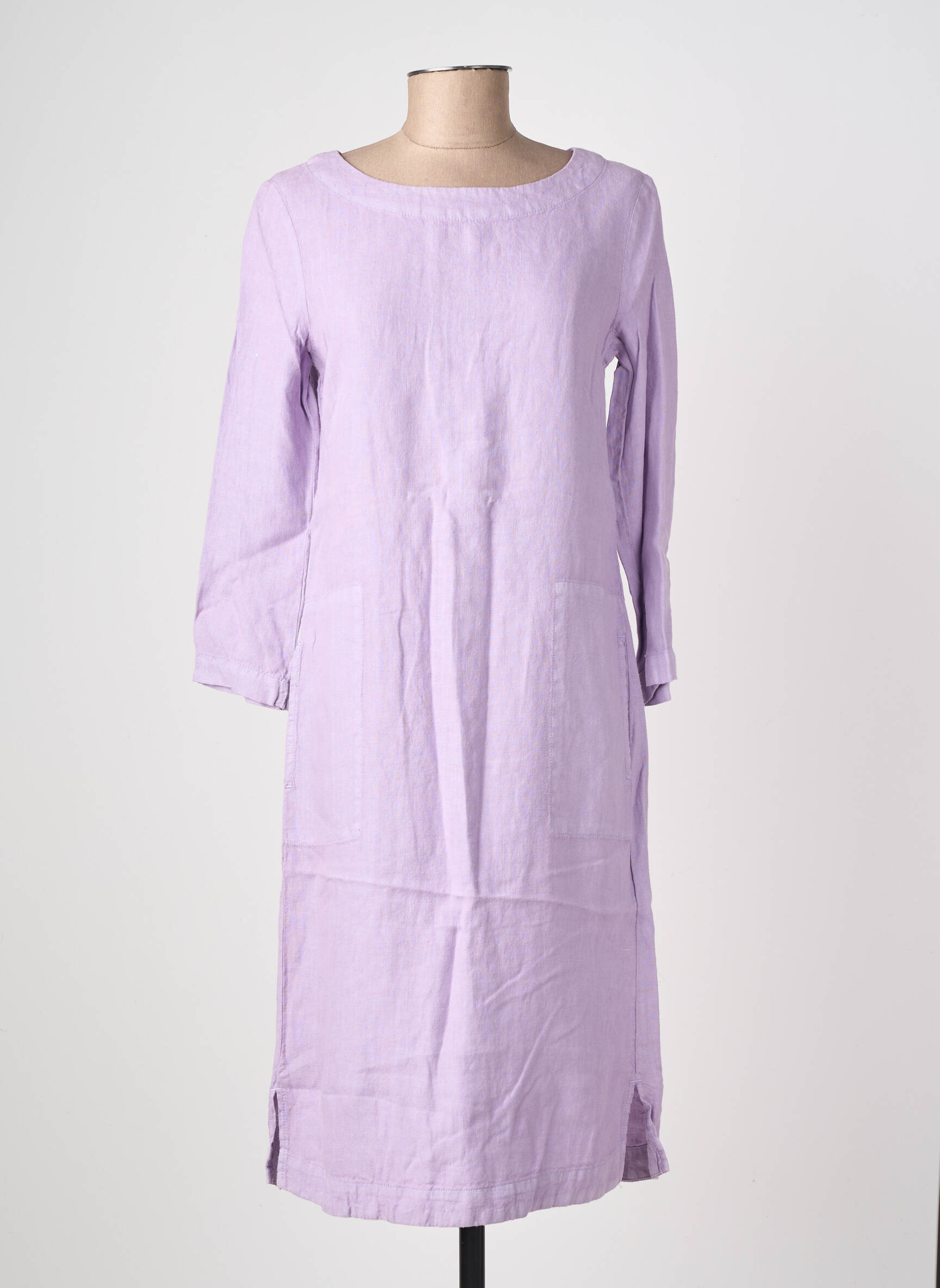Robe mi-longue manches 3/4 manches 3/4 violet COUTURIST femme