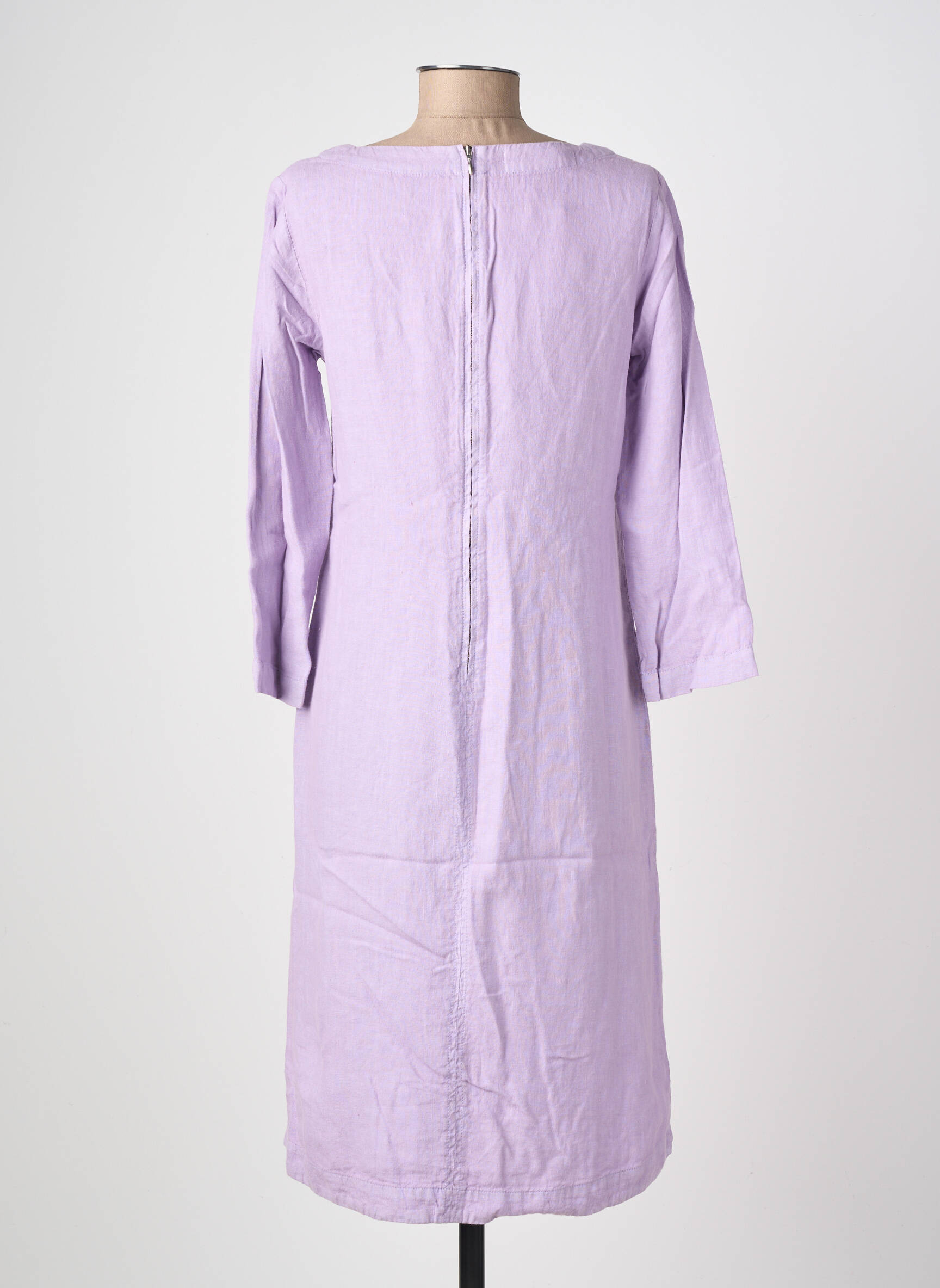 Robe mi-longue manches 3/4 manches 3/4 violet COUTURIST femme