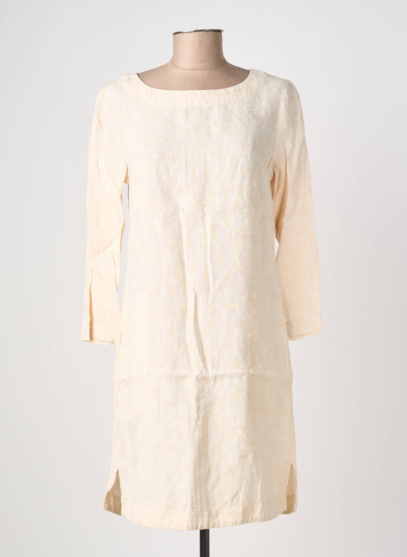 Robe courte manches 3/4 manches 3/4 beige COUTURIST femme