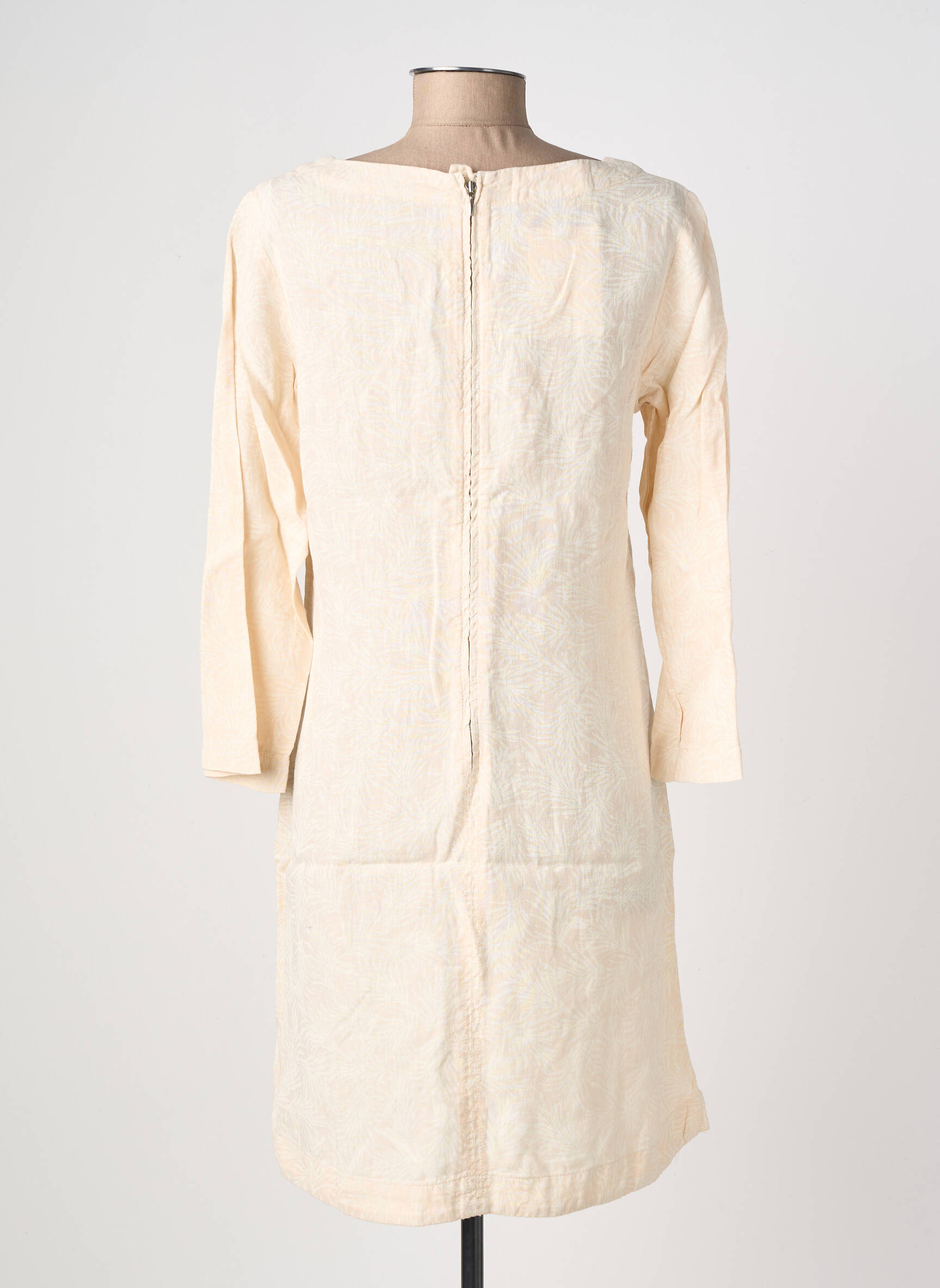 Robe courte manches 3/4 manches 3/4 beige COUTURIST femme
