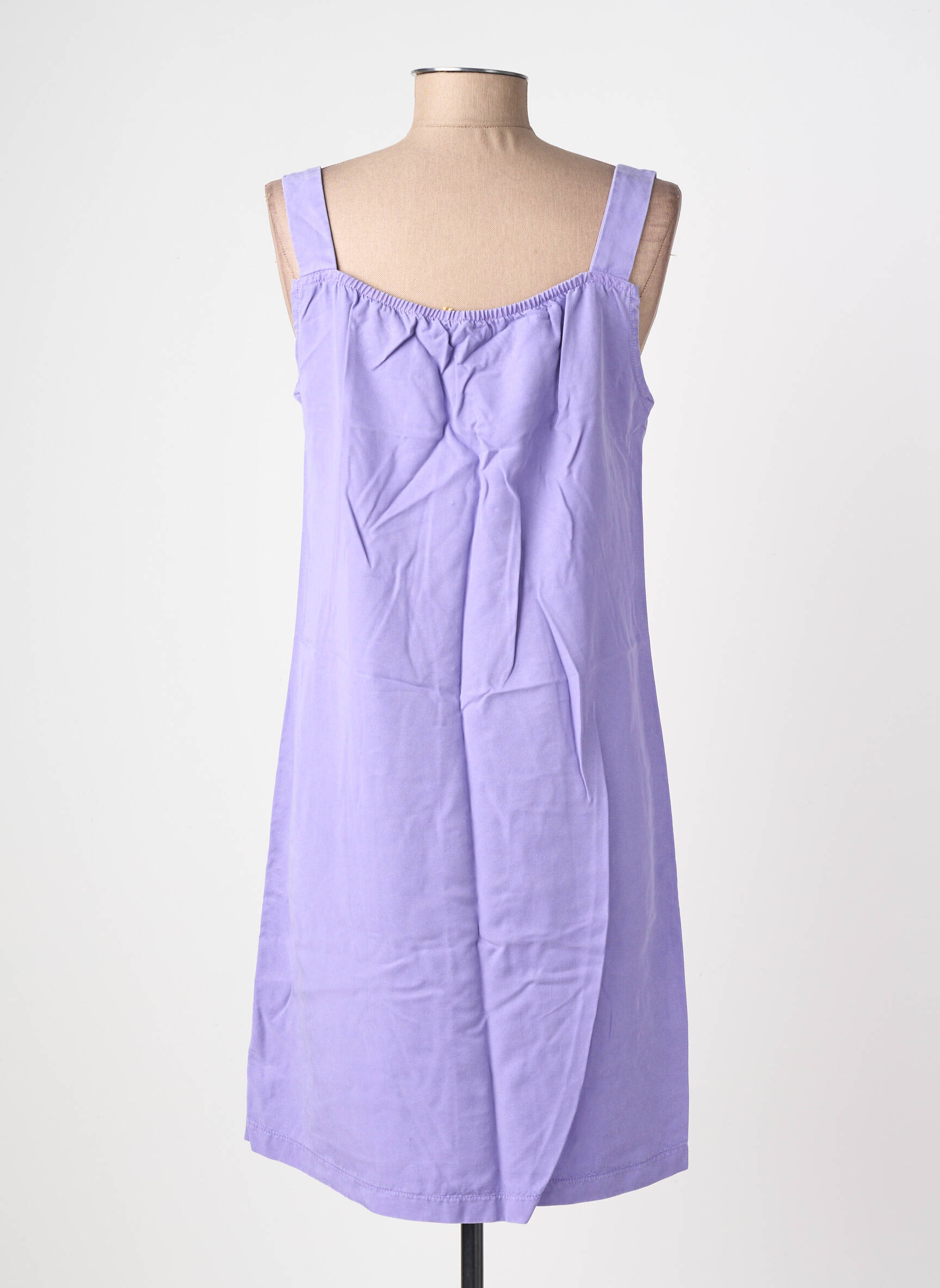 Robe courte coupe cintrée fines bretelles violet COUTURIST femme