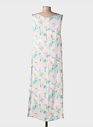 Robe longue imprimé fantaisie sans manche bleu COUTURIST femme