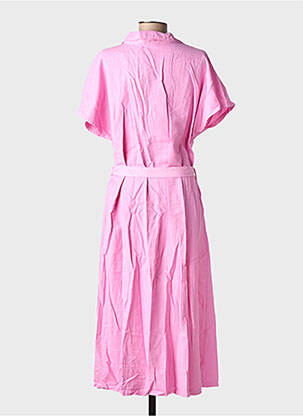 Robe longue manches courtes manches courtes rose COUTURIST femme