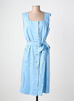 Robe mi-longue sans manche sans manche bleu COUTURIST femme