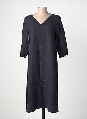 Robe mi-longue coupe fluide manches longues noir COUTURIST femme